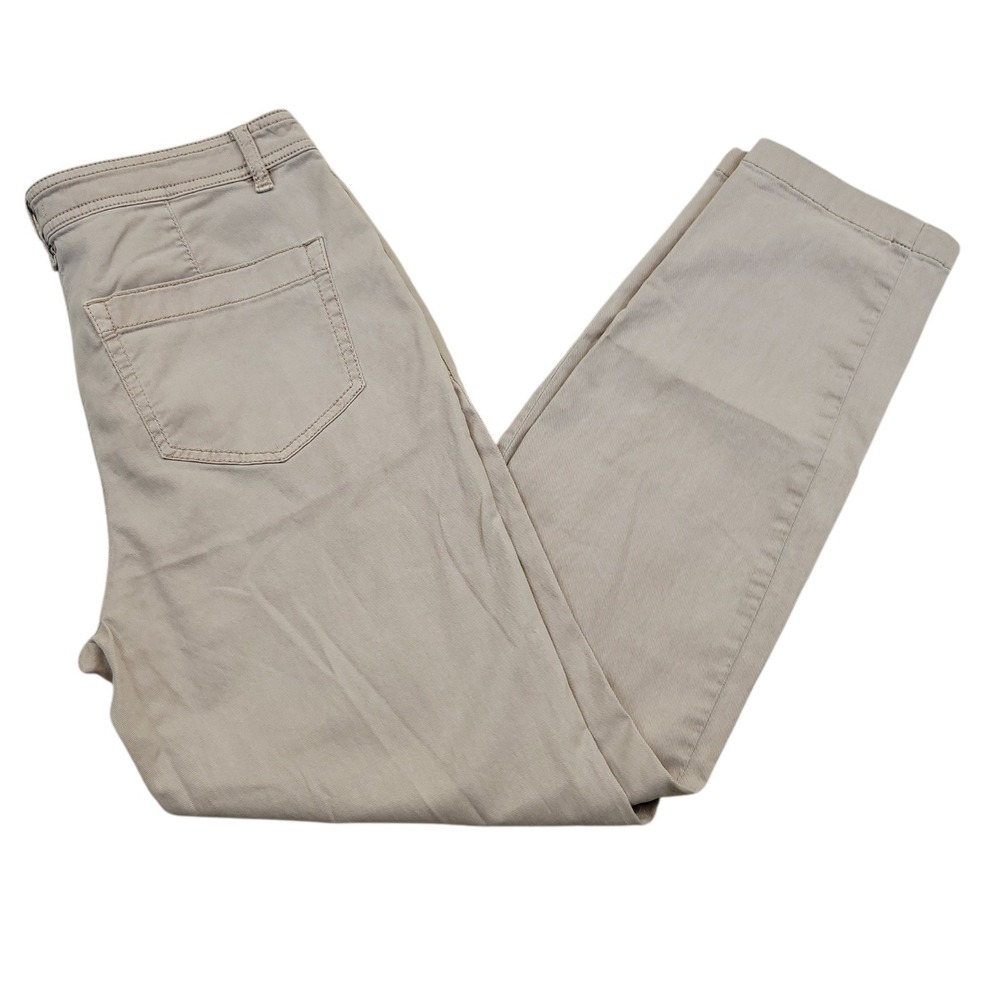 J Jill Khaki Chino Pants‎ 8 Tan Beige Stretch Cotton Tencel Soft Lightweight